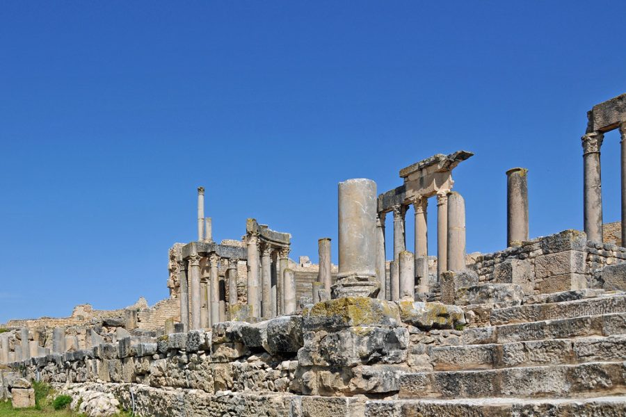 Vue de Dougga, Tunisie