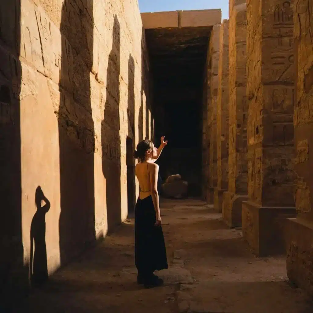 femme ruines egypte